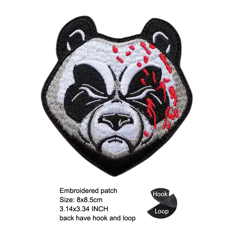 Insignia de la serie táctica de camuflaje Animal, brazalete de tigre bordado con mochila, parches de gancho y bucle para ropa, gran oferta - imagen 5