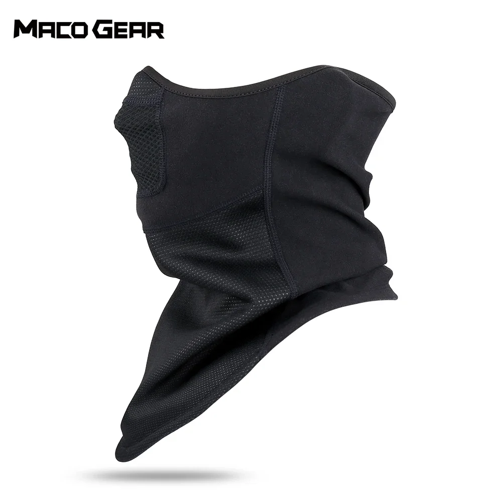 Pañuelo de lana para invierno, mascarillas faciales más cálidas, polaina para el cuello, cubierta deportiva para las orejas, Snowboard, esquí, senderismo, ciclismo, medio bufanda de tubo negro para hombres y mujeres - imagen 5