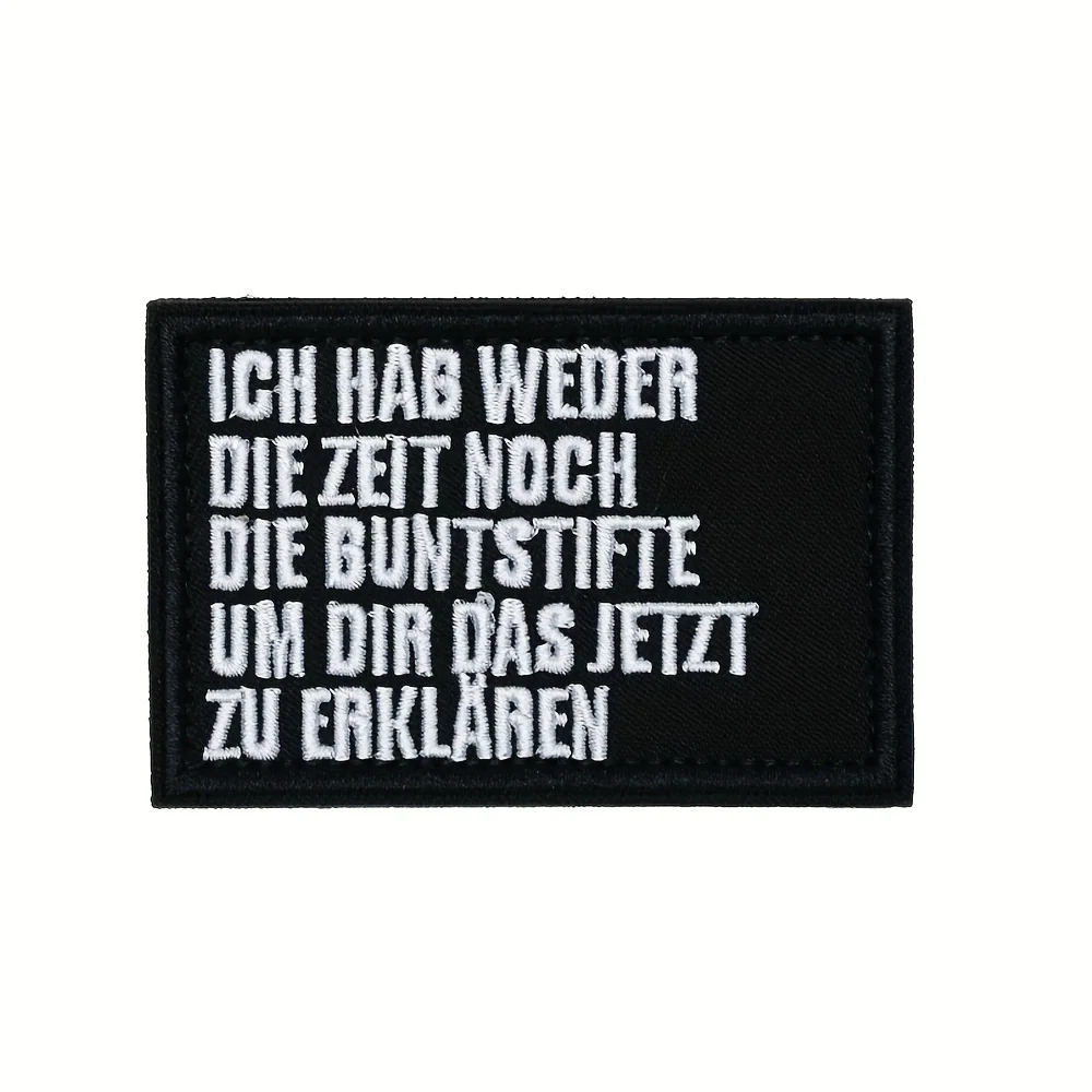 parches velcro mochila tácticos de bordados Funny Meme Parche de Velcros Alemán Morale Hook & Loop - Apliques Divertidos DIY para Chaquetas, Bolsos, Sombreros de Mochila Molle Táctica