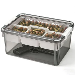 Caja táctica munición transparente doble capa para pistola