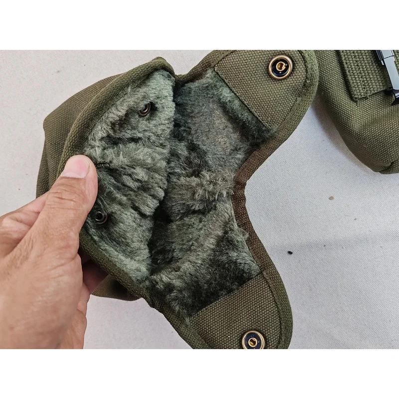 1 Uds. Cubierta de botella de agua militar de la guerra del VIETNAM, ejército de EE. UU. M1961 M1956, suministros de material de lona - imagen 2