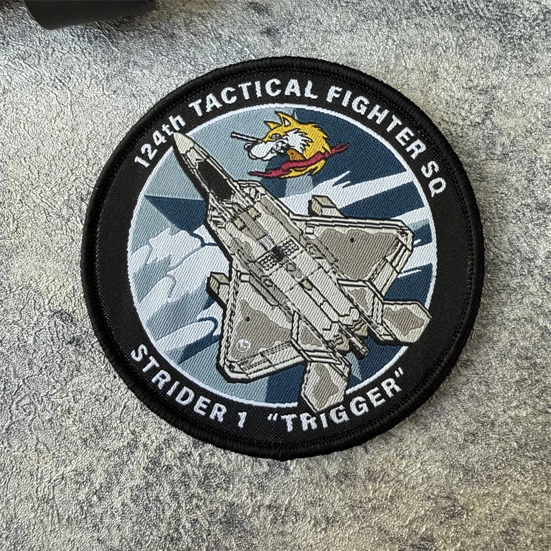 Parches tácticos bordados Ace Combat, juego circundante, gancho y bucle, pegatinas de tela para mochila, emblemas de moral al aire libre - imagen 2