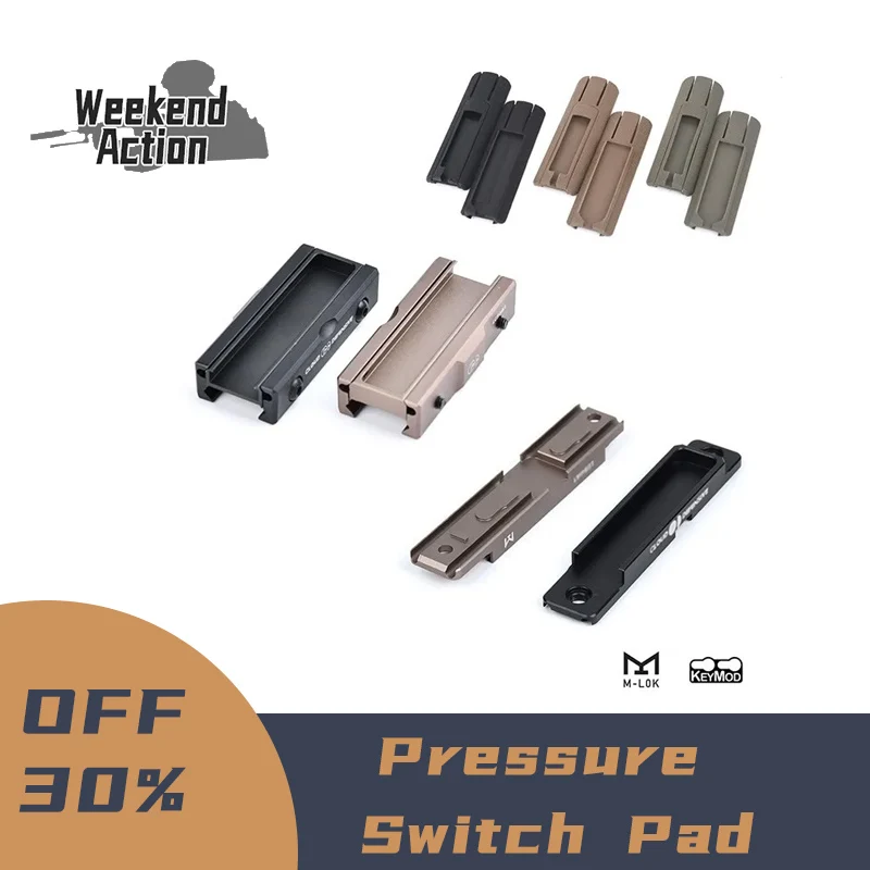 WADSN-Sistema de linterna táctica Airsoft, almohadilla de interruptor de presión, ranura trasera de rata para Airsoft M300 M600, DBAL-A2 de luz m-lok keymod Rail - imagen 2