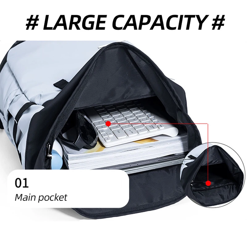 Mochila para raquetas de tenis y bádminton, entrenamiento deportivo al aire libre, mochila de viaje para acampar, zapatos de bolsillo, bolsa para libros para ordenador portátil para estudiantes en seco y húmedo - imagen 2