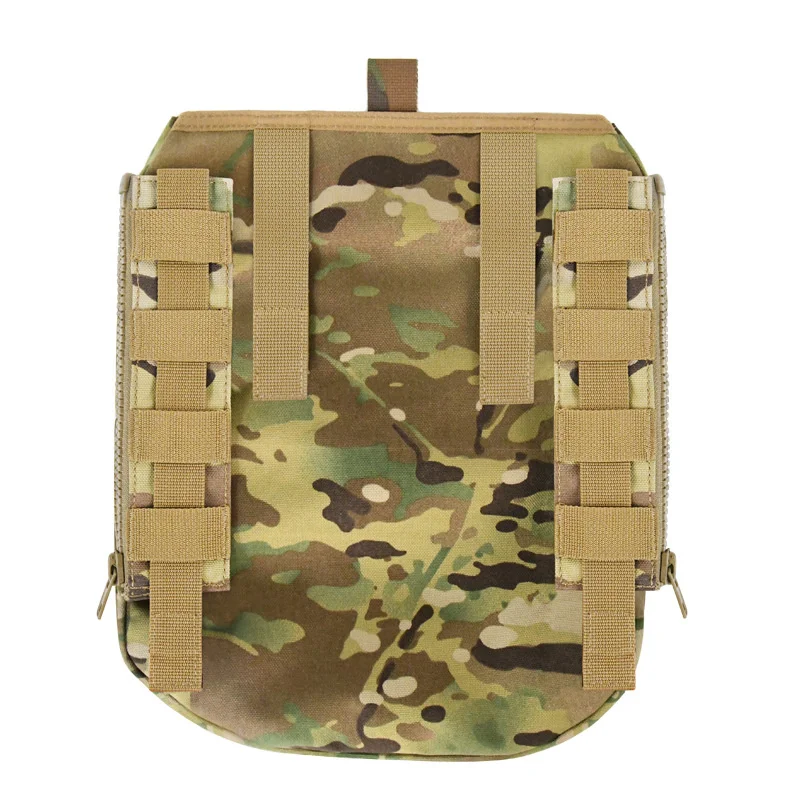 Panel trasero de asalto táctico, adaptador MOLLE con cremallera M4 AK, bolsa Triple para revistas, soporte para vejiga de hidratación FCPC JPC CPC, portador de placa - imagen 5