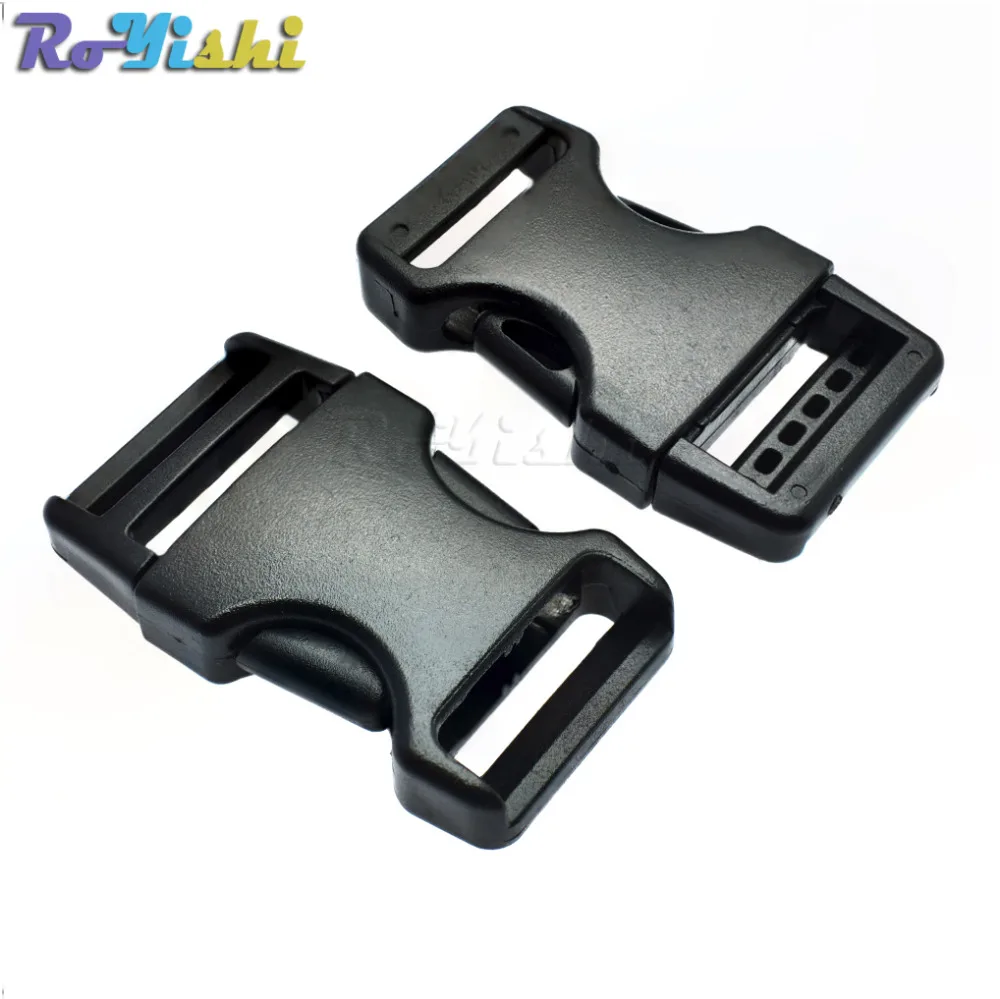 Hebillas de Liberación lateral de plástico, correas de mochila, correas de 19mm, 25mm, 31mm, 38mm, color negro - imagen 5