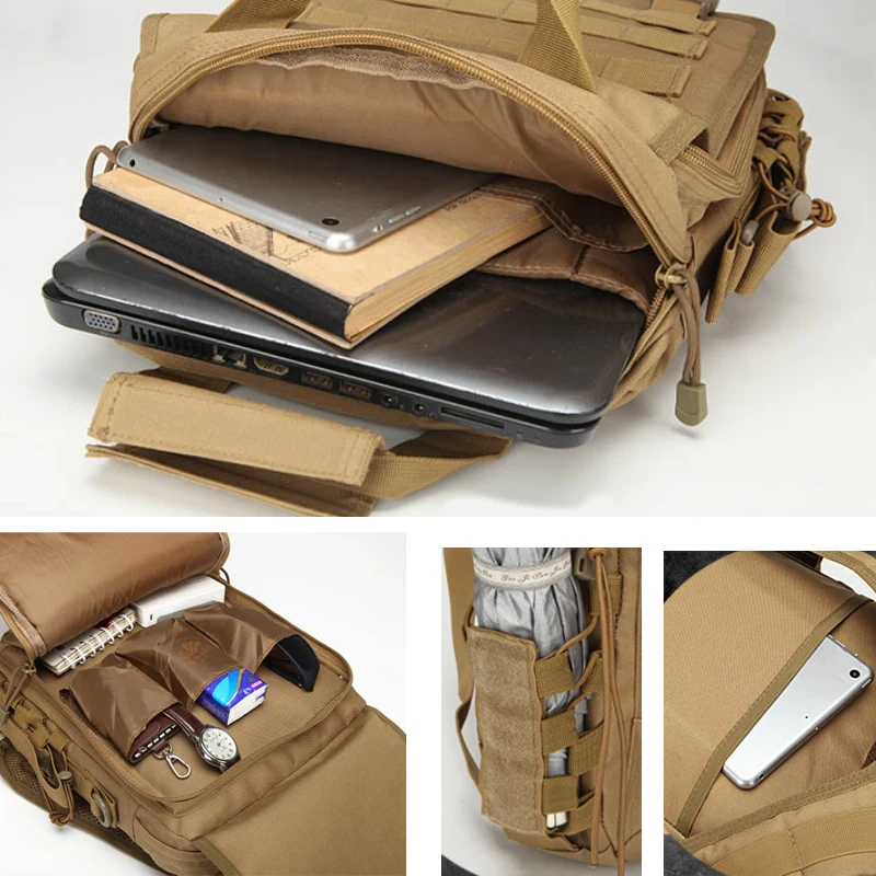 Mochila Táctica SCIONE Oxford - Detalle de compartimentos