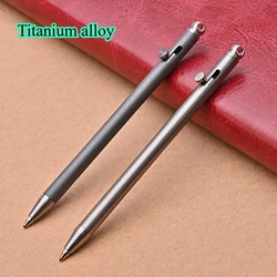 Mini bolígrafo creativo de aleación de titanio EDC, llavero portátil, colgante, bolígrafo de bolsillo de viaje portátil
