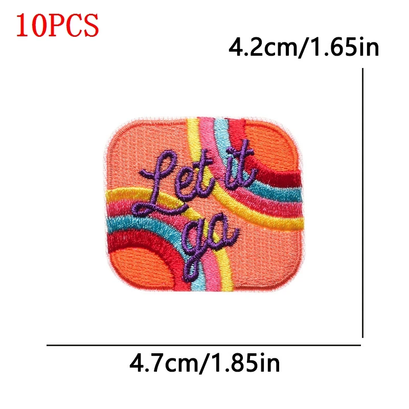 10 unids/set fantásticos parches de hierro para ropa parche termoadhesivo para ropa parches bordados de planeta de la paz en sombrero Jeans - imagen 4