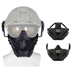 WosporT-mascarilla táctica de media cara para Paintball, Máscara protectora para Airsoft, CS, juego Militar, malla metálica de acero
