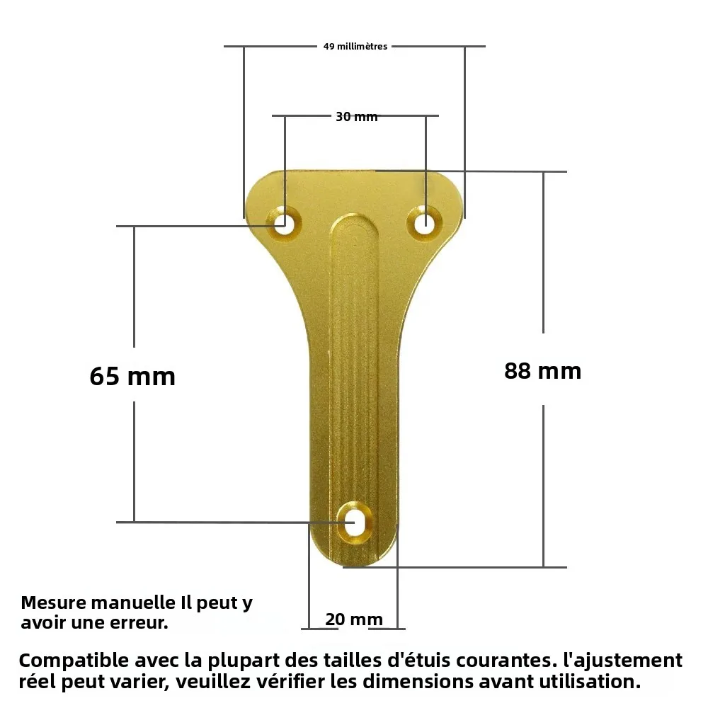 Adaptateur de étui de pistolet en aluminium réglable IPSC, plaque en T tactique SOETAC pour compétition IPSC et IDPA, support universel pour étui - imagen 3