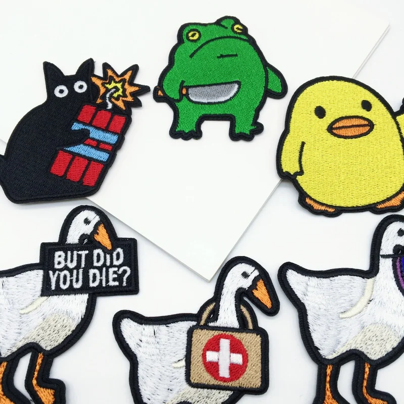 Parches bordados con diseño de animales hilarantes, brazalete para chaquetas, jeans, ropa, mochilas, añade un giro divertido a tu estilo - imagen 3