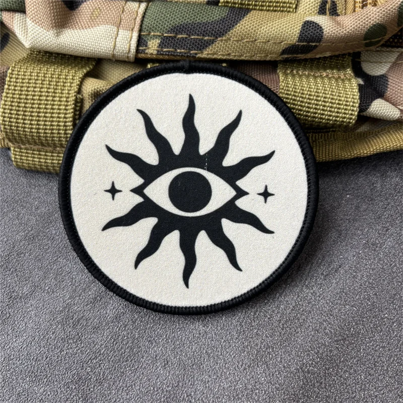 Parche impreso con ojos tácticos, insignia de moral militar, parches con gancho, pegatinas para mochila y ropa - imagen 4