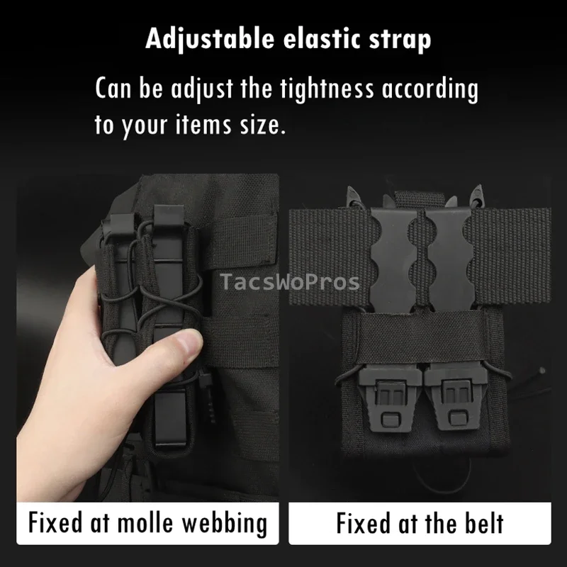 Bolsa táctica MOLLE magnética ajustable multiusos con compartimentos - imagen 5
