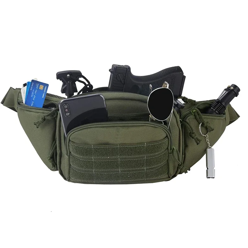 Bolsa táctica para pistola, riñonera para pecho y cintura, funda para pistola, riñonera con soporte para revista para GL 17 19 Beretta M9 SIG - imagen 4