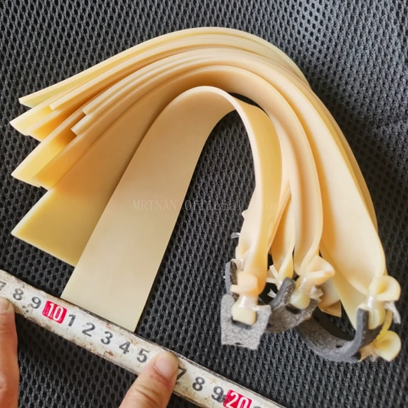 Banda de goma plana gruesa de 1,5mm y 40mm de ancho, tirachinas de Color liso de alta elasticidad, accesorios de caza, banda de goma - imagen 5