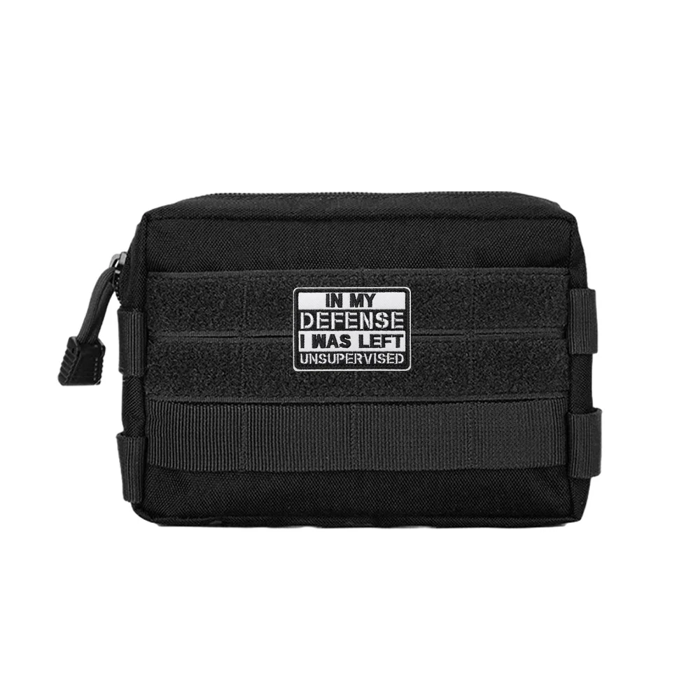 פאץ 'UNSUPERVISED' ציטוטים טקטיים מהנים ממים ולקרוס רקמה תג הוק לולאה מהירה לכובע מולה גברת ג'ינס - imagen 4