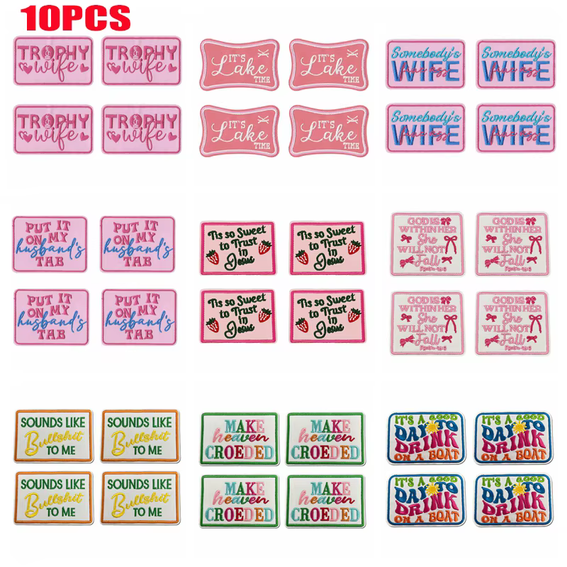 Parches bordados letras rosas – Infantiles para coser o planchar