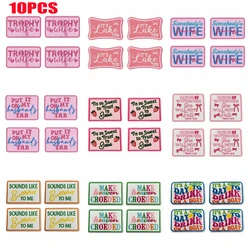 Parches bordados letras rosas – Infantiles para coser o planchar
