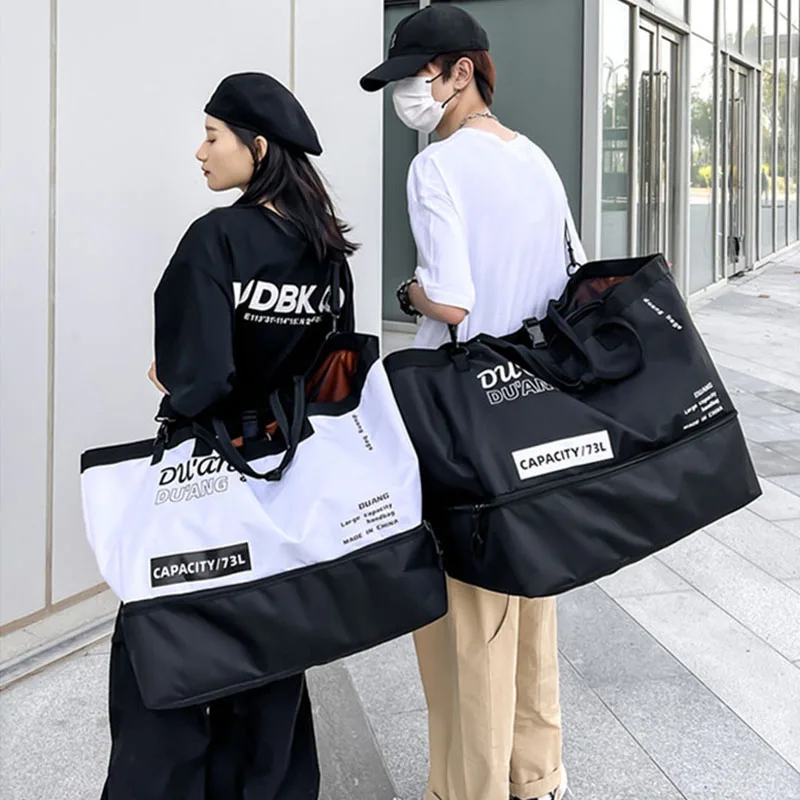 XA56WA-Bolso de hombro de gran capacidad para hombre y mujer, bolsa de viaje informal, a la moda, para baloncesto y fin de semana - imagen 4