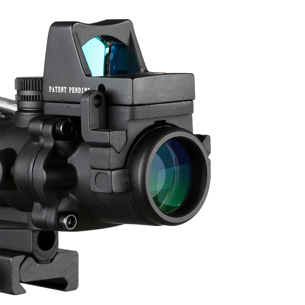 Stock en EE. UU., fuente de fibra roja 4x32, alcance de fibra Real con mira de punto rojo, versión marcada, instrumento óptico elevador negro - imagen 4