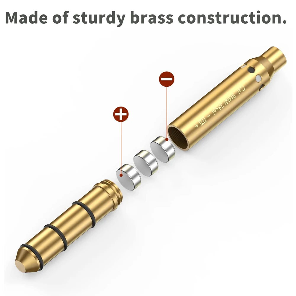 Puntador láser táctico con puntero láser de punto rojo, cartucho colimador para pistolas. 22LR/.223 Rem/9mm/7,62mm/.308Win - imagen 3