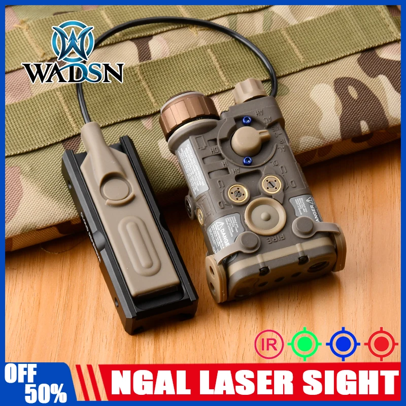WADSN 2025 nuevo táctico Nylon NGAL mira láser rojo verde azul láser IR Airsoft óptica caza objetivo luz estroboscópica
