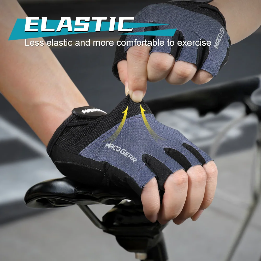 Guantes de Ciclismo de medio dedo para hombre y mujer, equipo antideslizante para correr, gimnasio, Fitness, culturismo y trabajo - imagen 5