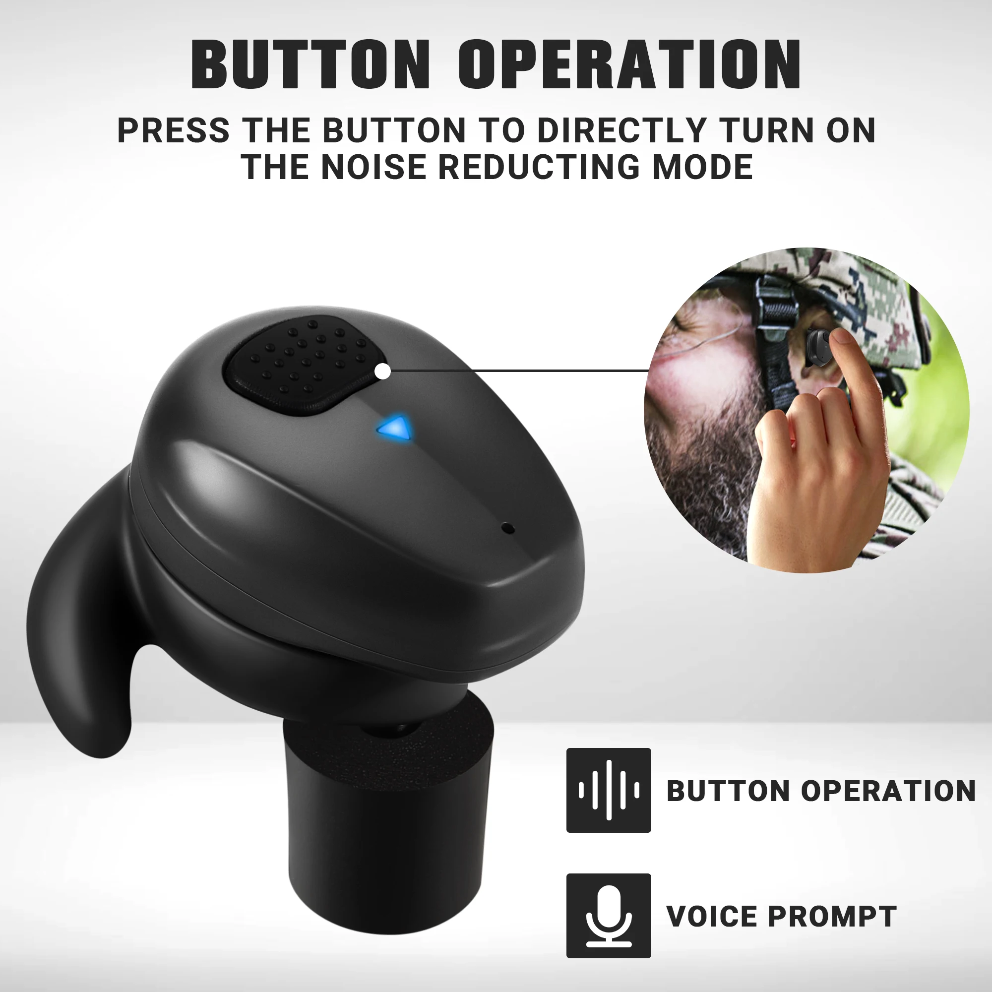 Tapones para los oídos YHKEMA EB10 Bluetooth 5,3 Ver, antiinterferencias, cancelación de interferencias, dispositivos electrónicos de protección auditiva - imagen 5