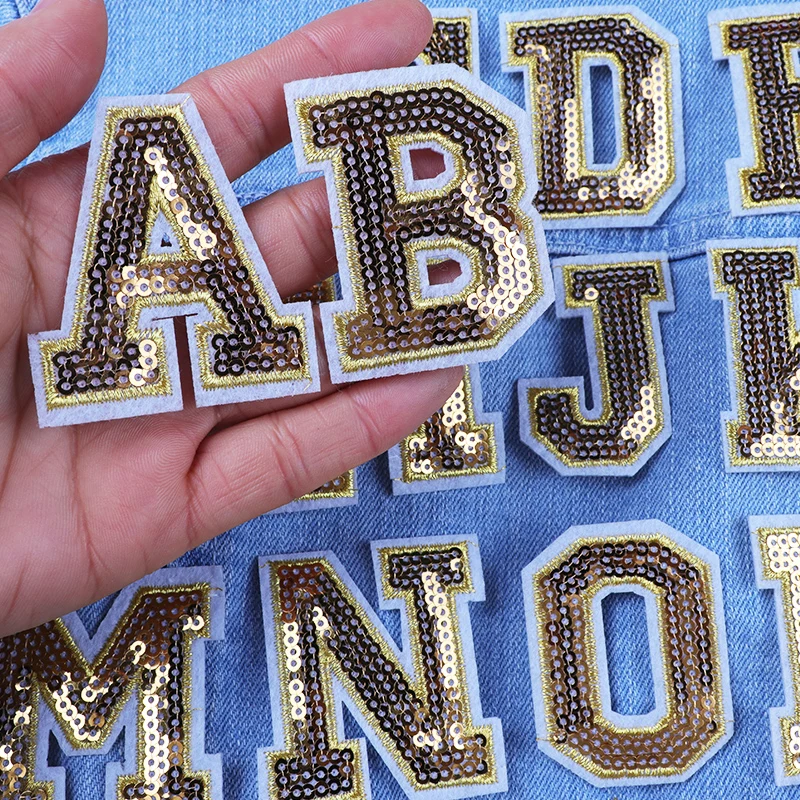 Parche abecedario con lentejuelas termoadhesivo – Bordado letras - imagen 5