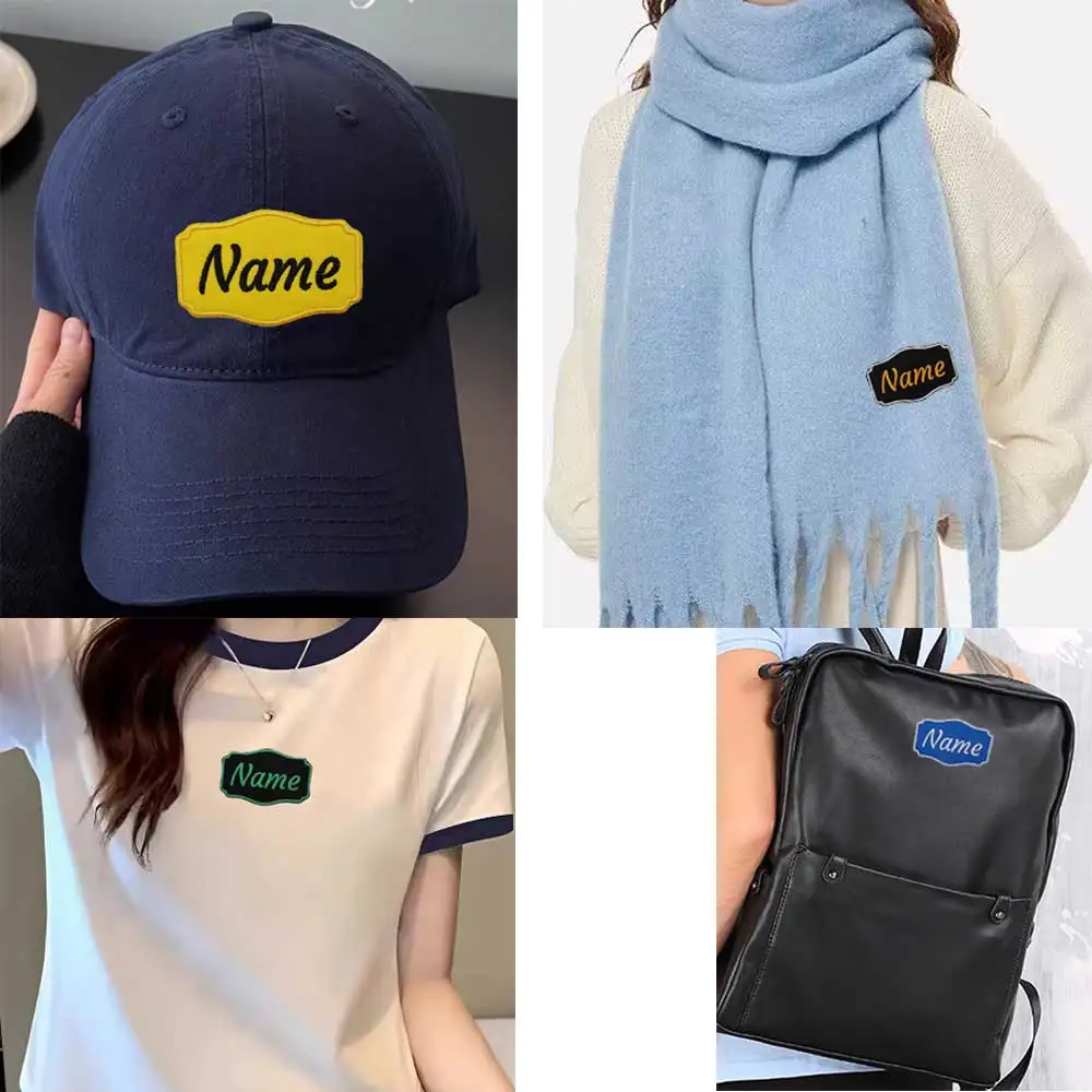 Parche bordado con etiquetas de nombres personalizadas con respaldo de gancho para planchar - imagen 4