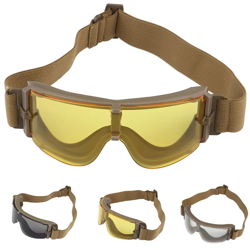 Gafas tácticas de tiro para paintball y antiviento con casco - imagen 5