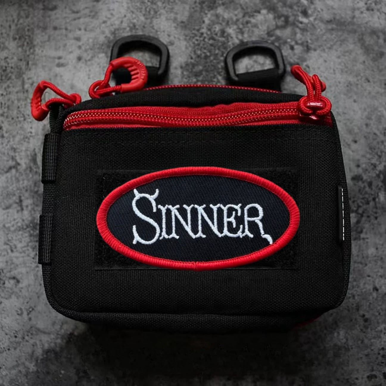 Parche SINNER de Jesús Cristo, del diablo religioso, insignia de moral táctica bordada, parches de gancho y bucle para ropa, pegatinas para mochila