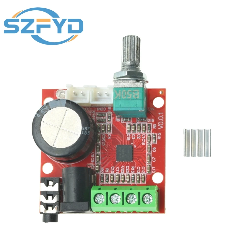 12V Mini Hi-Fi PAM8610 Placa amplificadora de audio estéreo 2X10W Doble canal D Clas - imagen 4