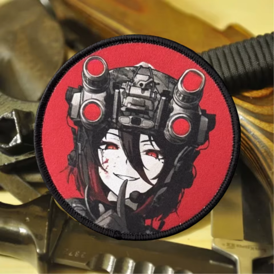 Parche táctico anime chica moral gancho y bucle para mochila Airsoft - imagen 5