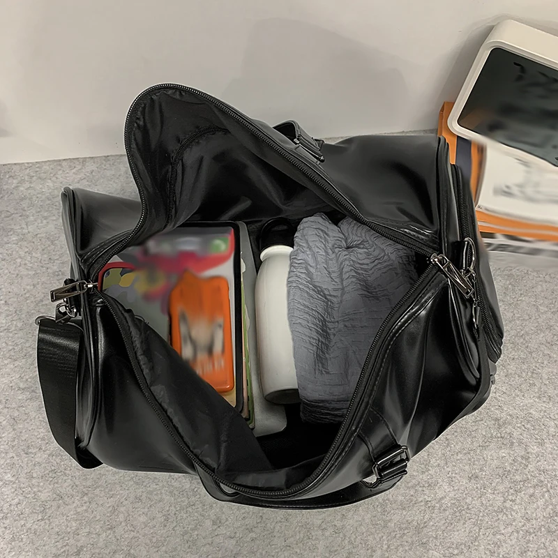 Bolso grande para gimnasio y Fitness, bolsa deportiva para Yoga, equipaje de viaje de negocios, almacenamiento universitario, bolso cruzado, zapatos de PU, bolsillo de viaje, DUffle para hombres - imagen 4