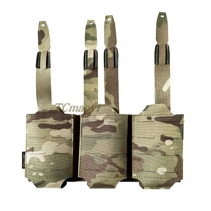 Chaleco táctico MOLLE de corte láser, bolsa individual, doble, triple, kit de herramientas para exteriores, 556 - imagen 4