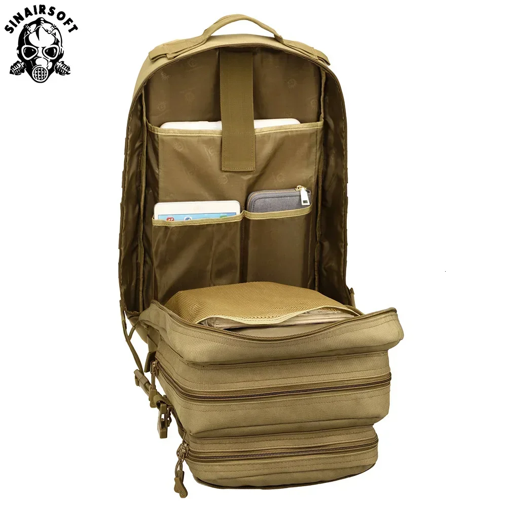 Mochila táctica SINAIRSOFT, mochilas de viaje de gran capacidad para hombre, bolsas multifuncionales impermeables para deportes al aire libre - imagen 5