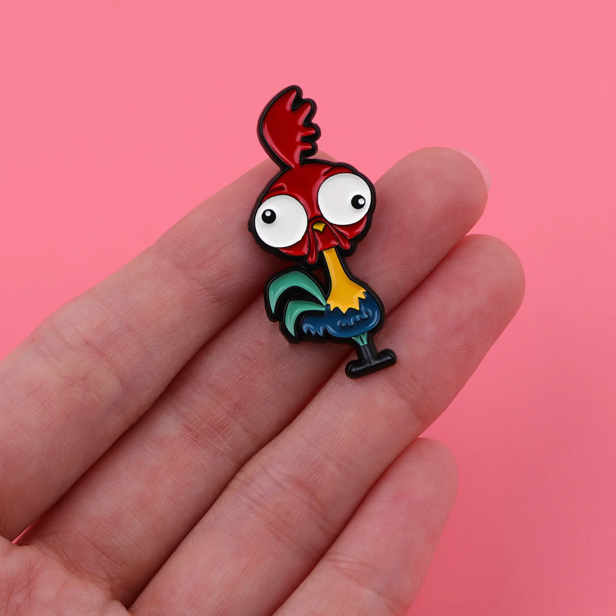 4ocs/juego de alfileres esmaltados de pollo y cerdo, conjunto de broche de dibujos animados, Pin de solapa de Metal, insignia, accesorios para mochila, joyería, regalos para niños - imagen 4