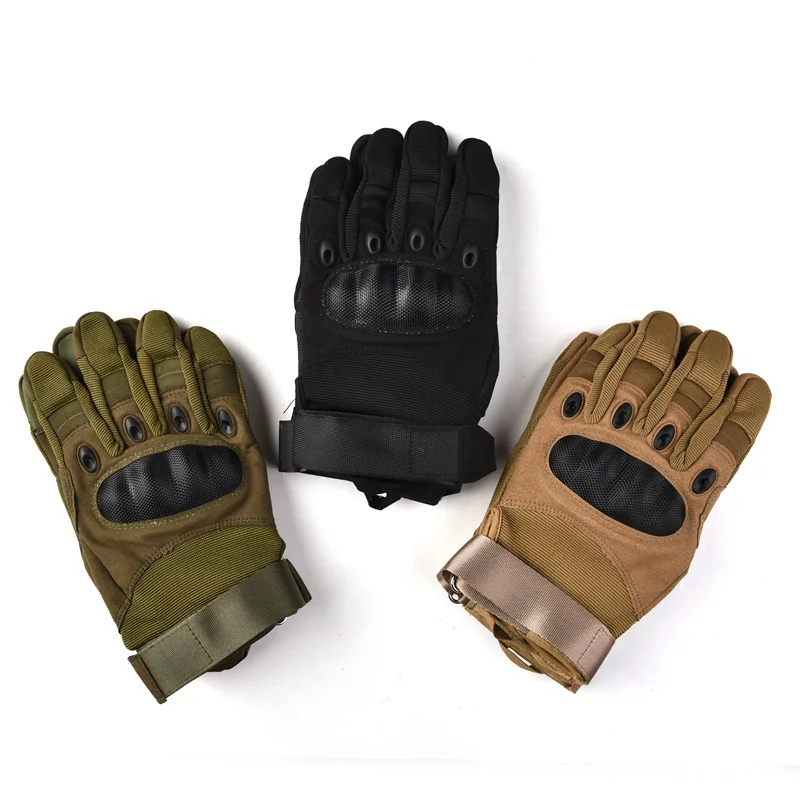 Guantes tácticos de dedo completo para hombre, guantes militares de concha dura para caza al aire libre, Airsoft, Paintball, antideslizantes, resistentes al desgaste, para motocicleta - imagen 2