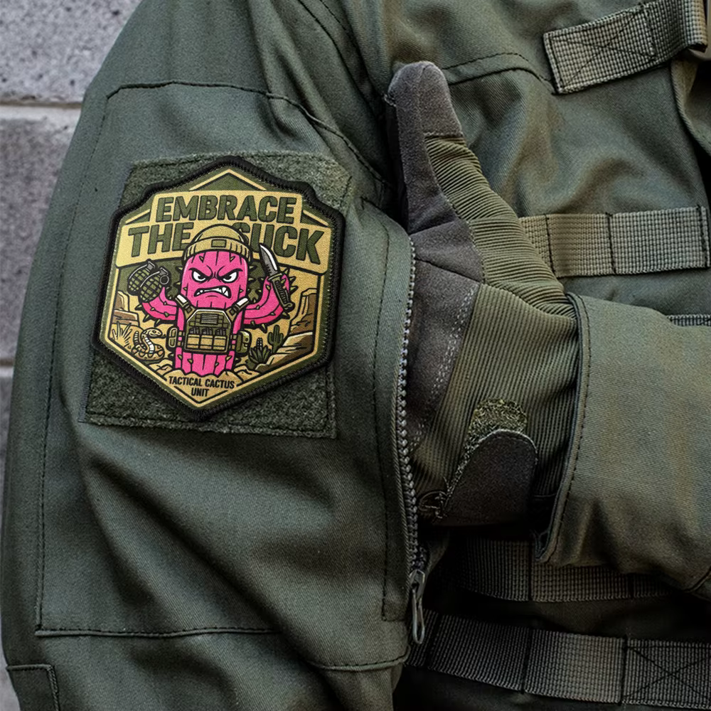 Parche táctico gancho y bucle cactus para chaquetas mochilas