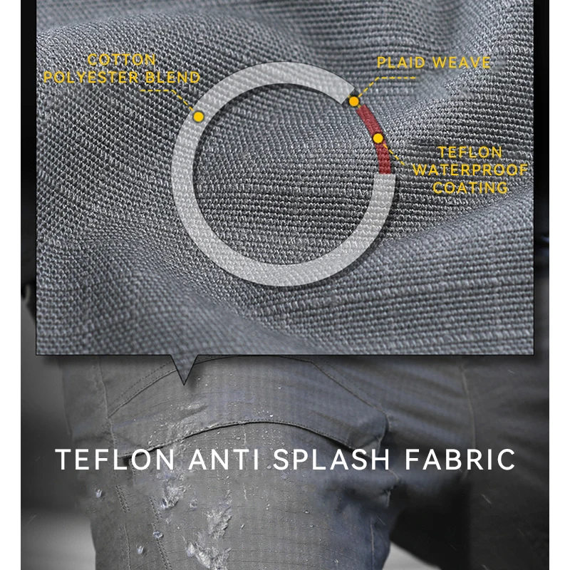 Pantalones Cargo tácticos para hombre, pantalón informal, impermeable, elástico, para exteriores, senderismo, estilo Safari, con múltiples bolsillos, 2024 - imagen 5