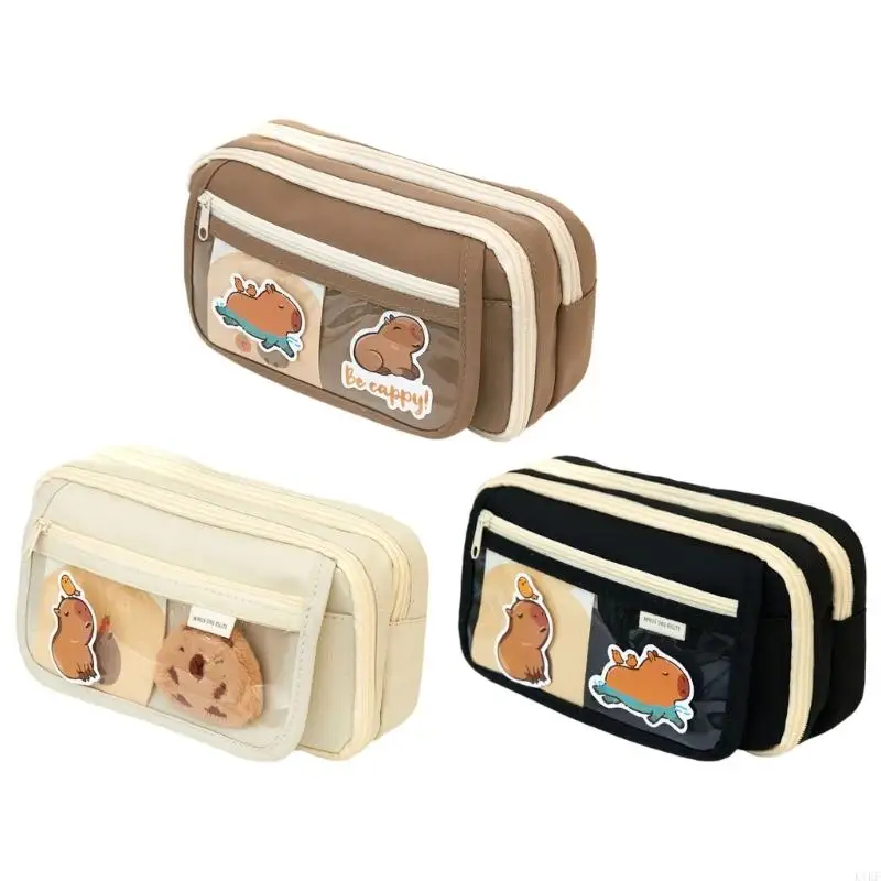 Estuche lápiz capacidad 9 compartimentos bolsas bolsas bolsas lápiz lápiz organizador lápiz gran capacidad para - imagen 2