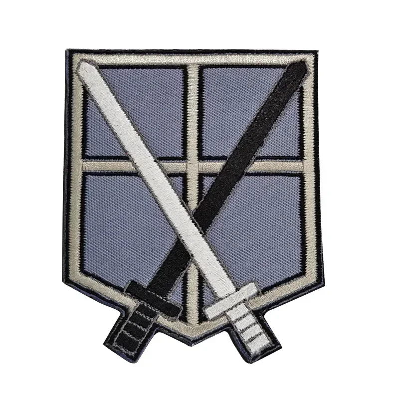 Parche bordado de Anime Attack on Titan, pegatinas militares personalizadas con gancho y bucle, insignia decorativa para mochila, parches para ropa - imagen 5