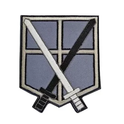 Parche bordado Attack on Titan con Velcro táctico MOLLE