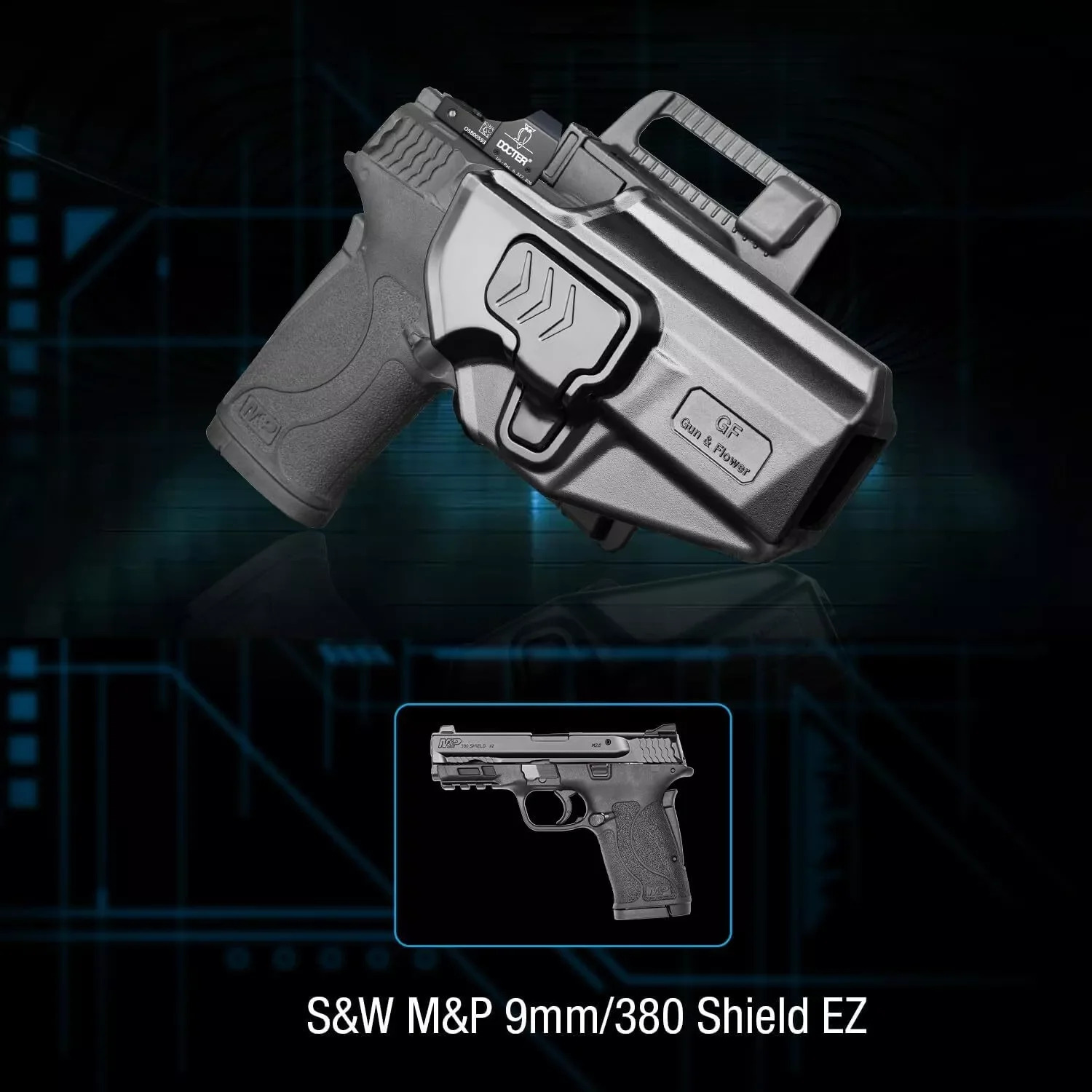 Smith & Wesson M&P Shield 380 9mm Funda Derecha con Bloqueo de Sonido - imagen 3