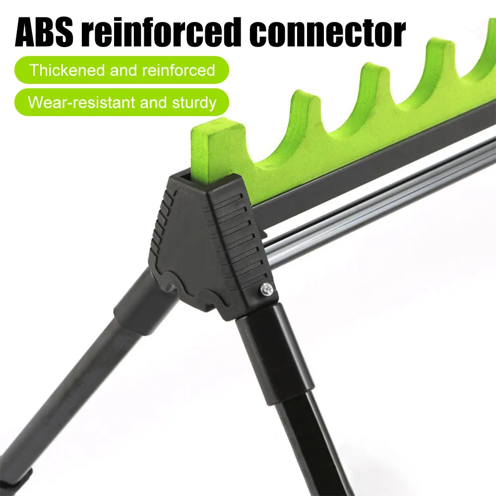 Soporte telescópico para caña de pescar con 8 ranuras, soporte para caña de pescar para Surf, soporte plegable para caña de pescar, trípode para caña de pescar - imagen 3