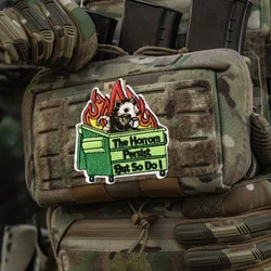 Parche bordado THE HORRORS PERSIST, insignia de moral táctica con gancho y bucle, pegatinas decorativas para mochila, parches para brazalete para ropa