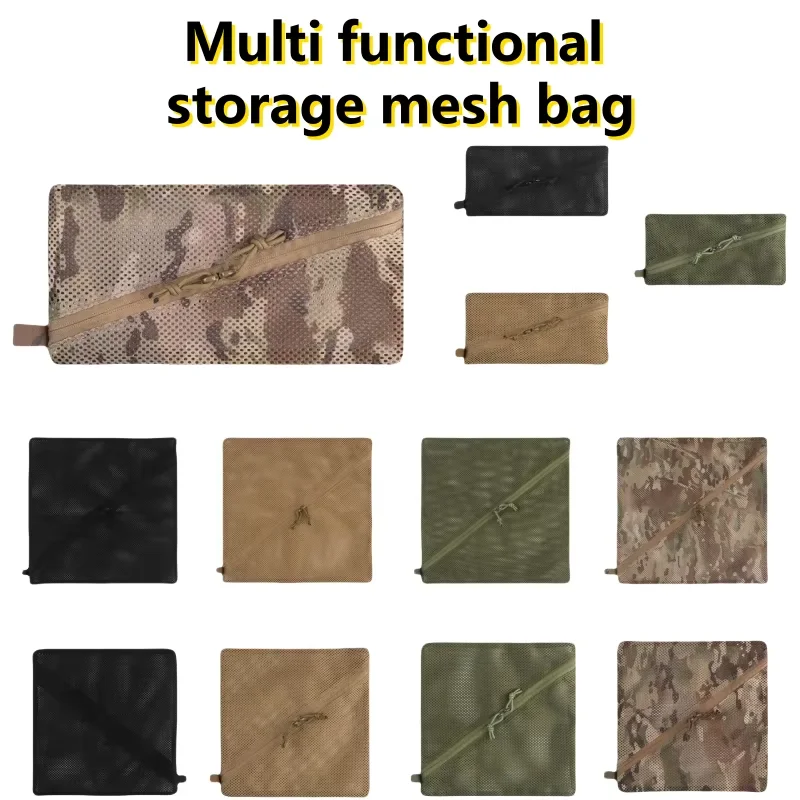 Bolsa táctica de malla EDC, herramienta de utilidad, organizador de mochila, bolsa de administrador Modular de inserción de bolsillo, bolsa de caza de viaje para acampar - imagen 3