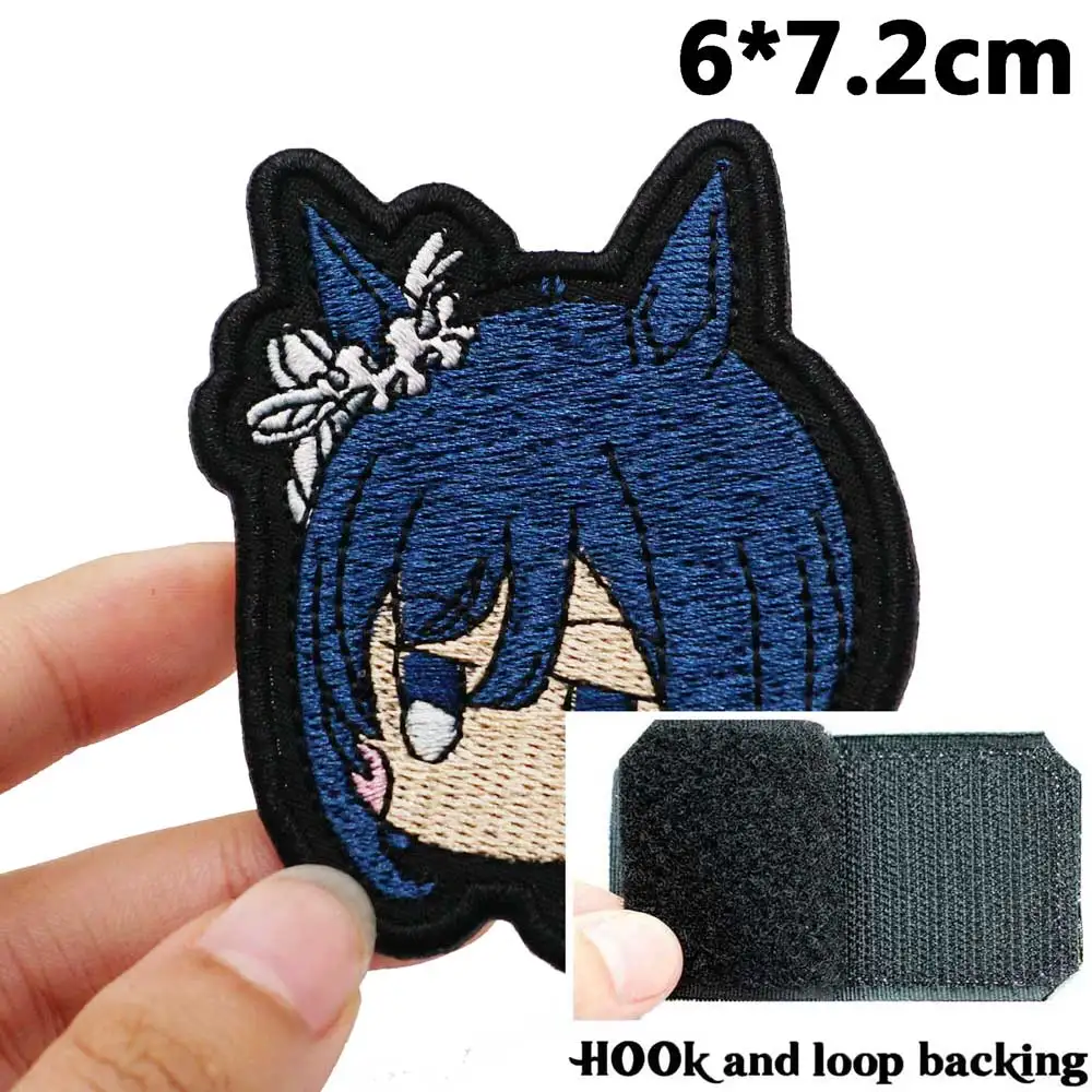 Xingnailing parches bordados de dibujos animados, apliques de etiqueta de costura, banda de motorista punk, insignias de ropa de Rock con gancho trasero - imagen 5